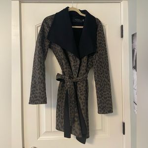 Tahari Wool Blend Belted Wrap Overcoat